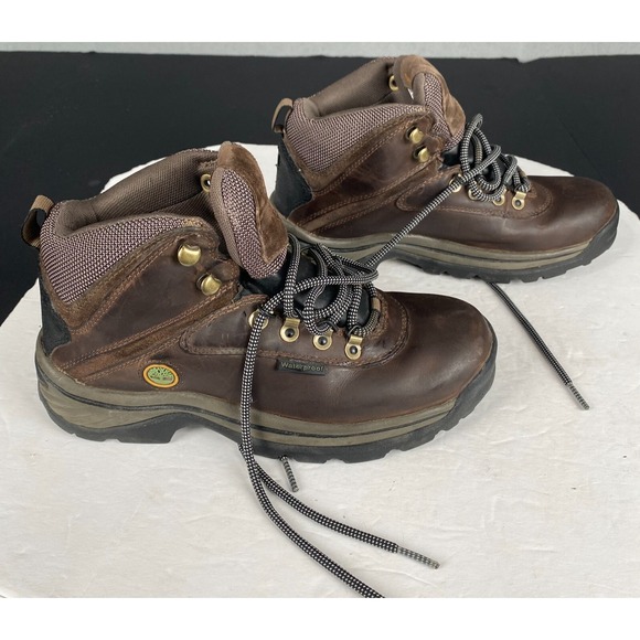 Timberland Keele Ridge Waterproof Mid Hiker -‎ WOMEN Size 8,Brown Leather - Picture 1 of 16